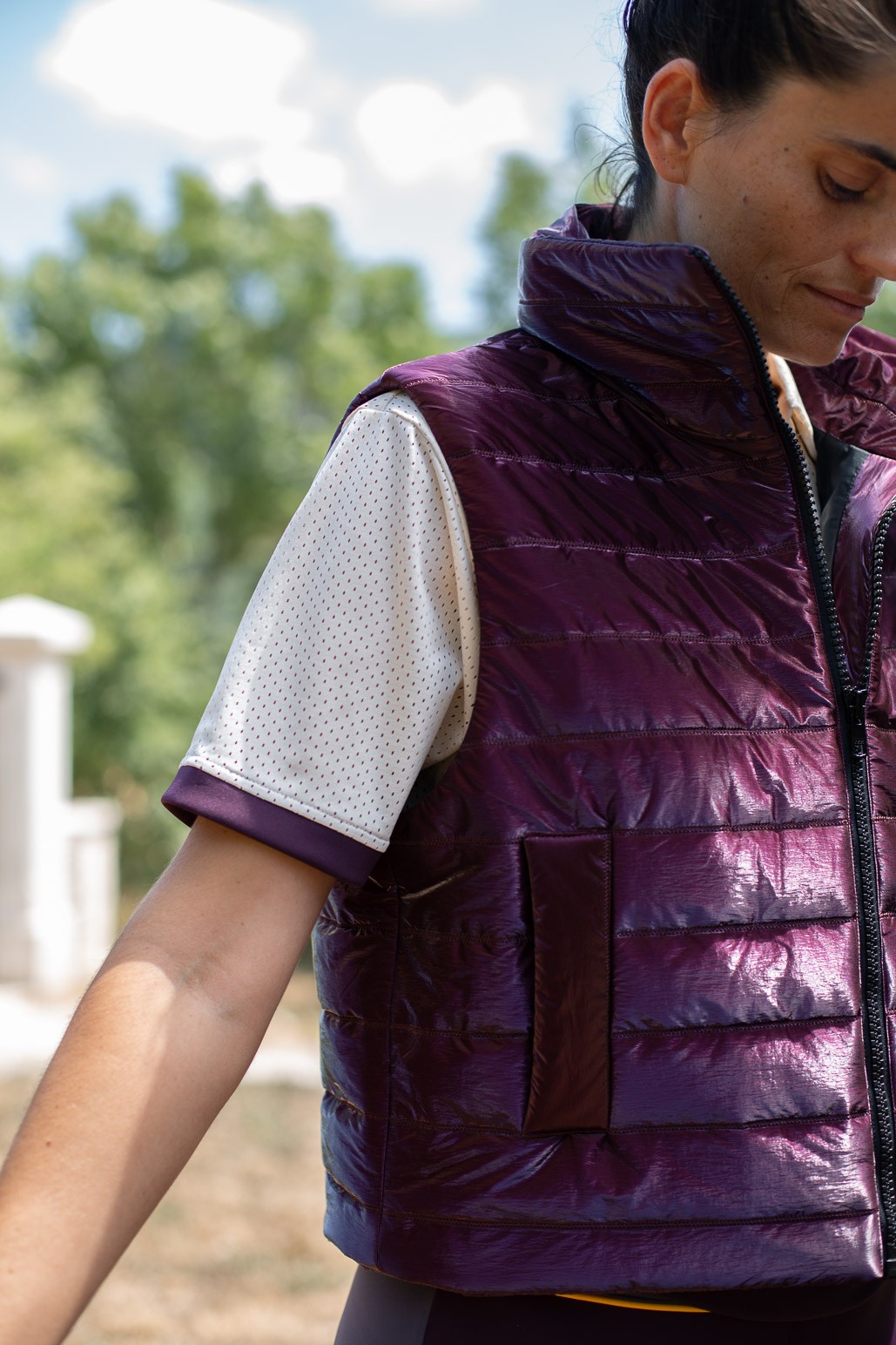 ZAIN Quilted Jacket – Plum