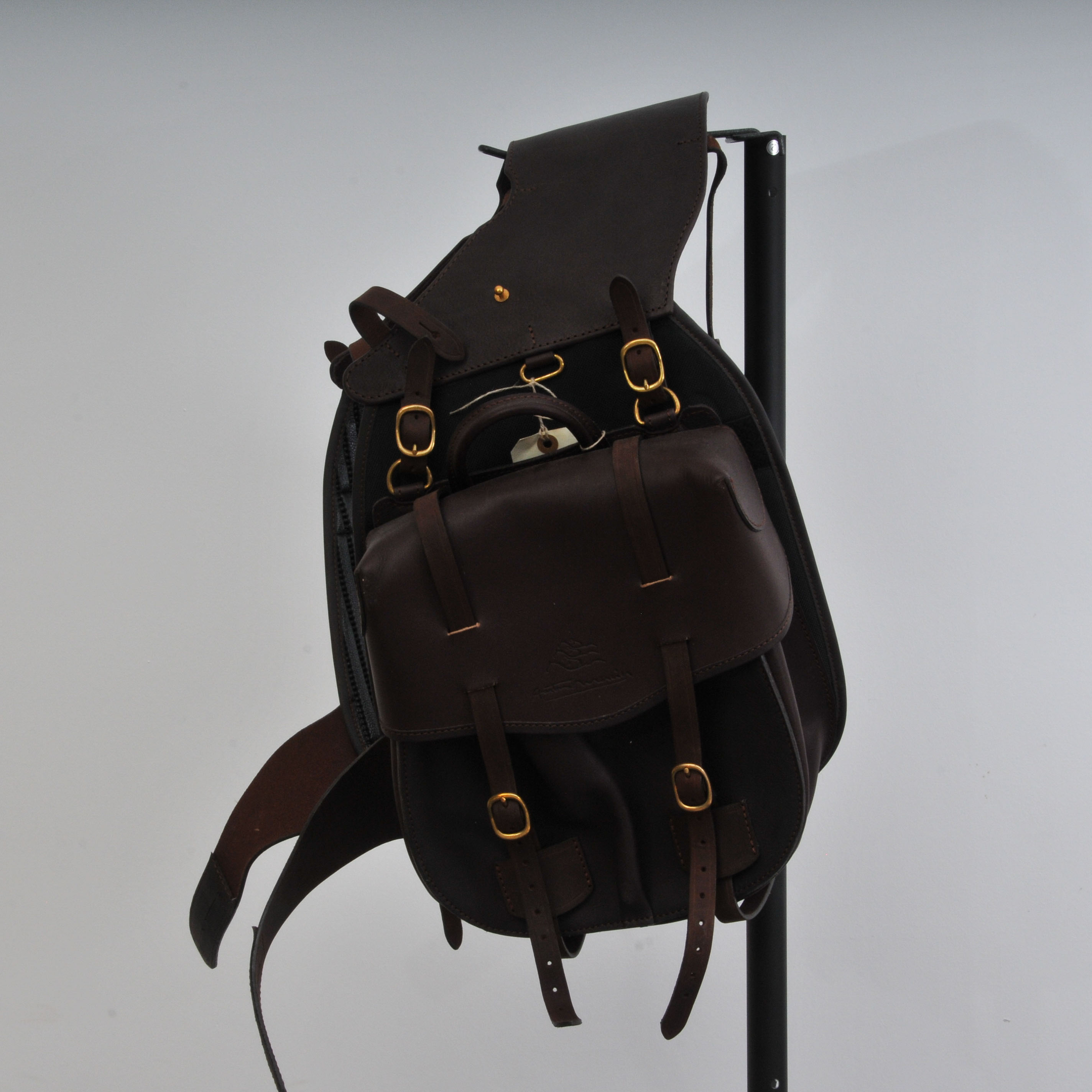 Second hand Luggage Rack + Leather Saddlebags in Coffee/Black