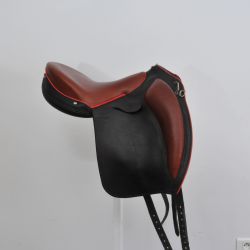 Selle Compiègne d'occasion Noir/Ibérico/Rouge