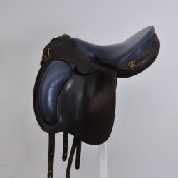 Second hand brown and blue Séverac saddle